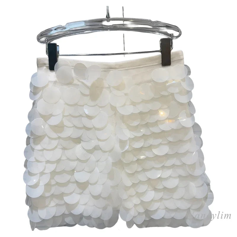 Big Sequin Short Skirt Slim Hip