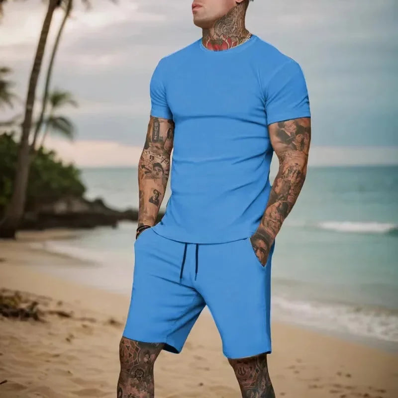 Men's two-piece sports suit shorts casual fashion summer hot item