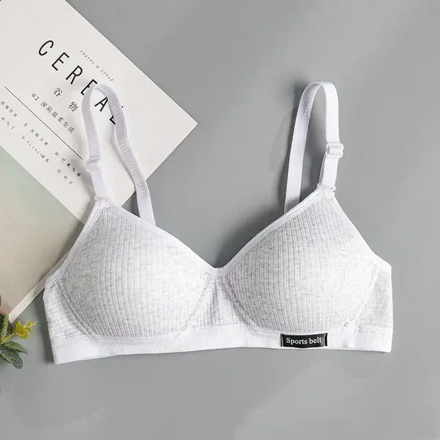 Wireless Push Up Bra Cotton Gathered Comfort V