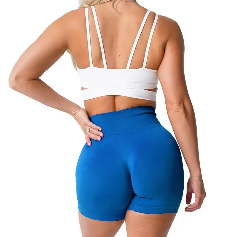 Spandex Solid Seamless Shorts  Workout  Fitness  Yoga