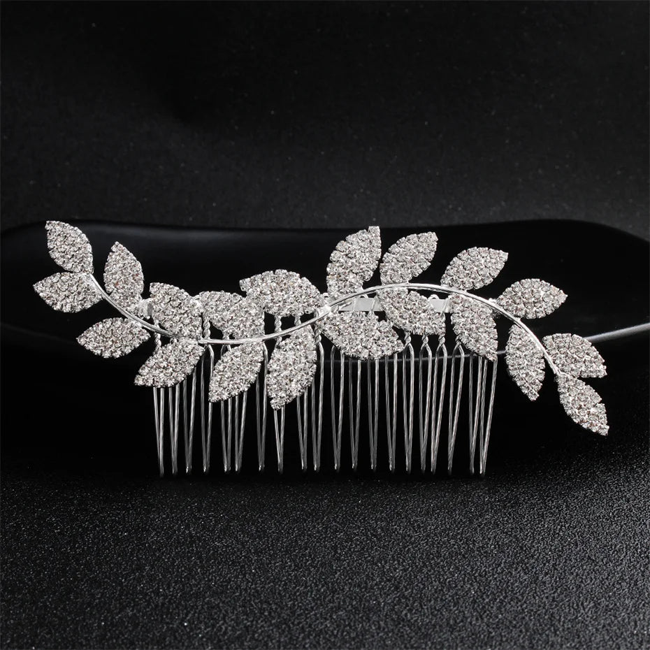 Silver Color Wedding Hair Combs Hairpins Crystal Rhinestone Bride Hair Accessories Women Bridal Hair Jewelry