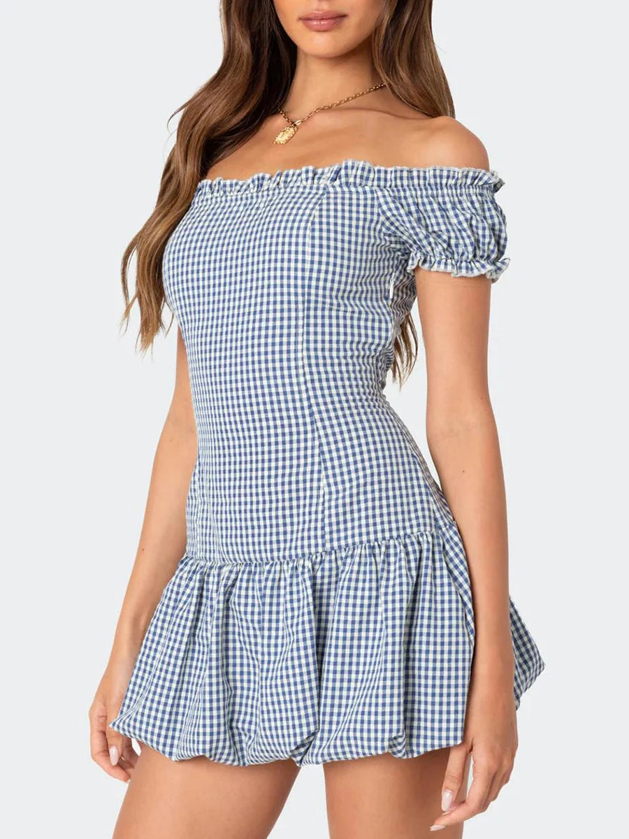 Floral Print Ruffle Sleeveless Mini Dress with V-Neckline and Belted Waist