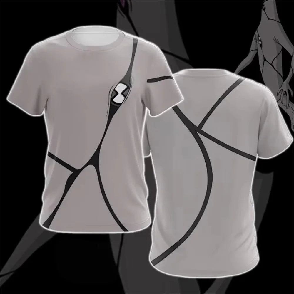 Anime Ben 10 Alien Force Tennyson Printed T-shirts for Women Men Short Sleeve Men's T Shirt Casual Sports Tops Tees