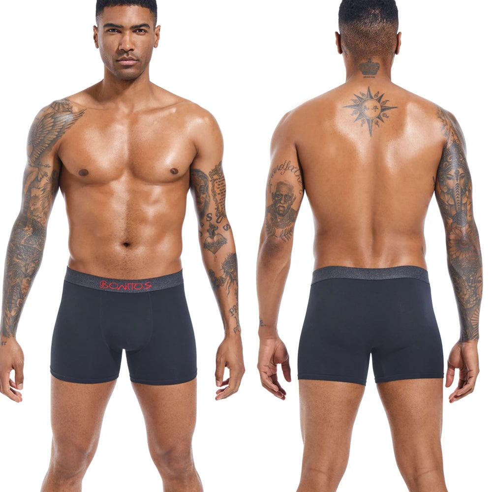 4pcs Cotton Boxers For Man Underwear Slip High Quality Men's  Underpants Boxer Shorts  Trunks
