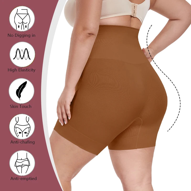 High Waist Seamless Shapewear Women Tummy Control Shorts Anti-Chafing Thigh