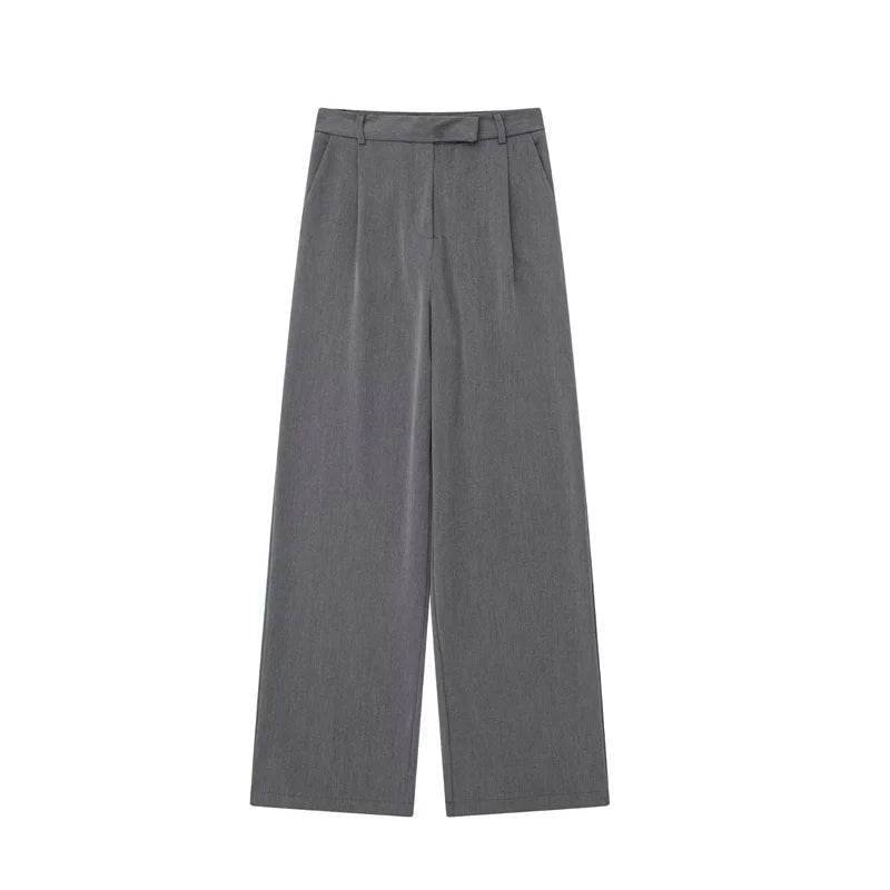 Women's Pants  Wide Leg Pants Women High Waist Baggy Pants Woman Fashion Summer Office Trousers