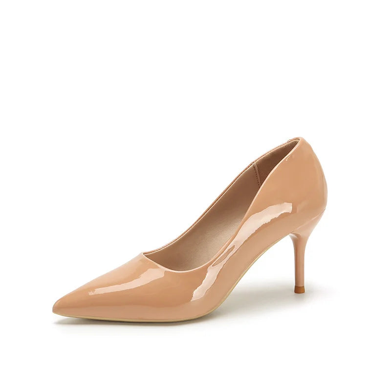 High Heels Sandals  Fashion Pointed Toe Slim Heels  Patent Leather