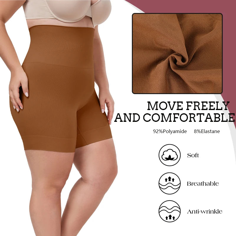 High Waist Seamless Shapewear Women Tummy Control Shorts Anti-Chafing Thigh