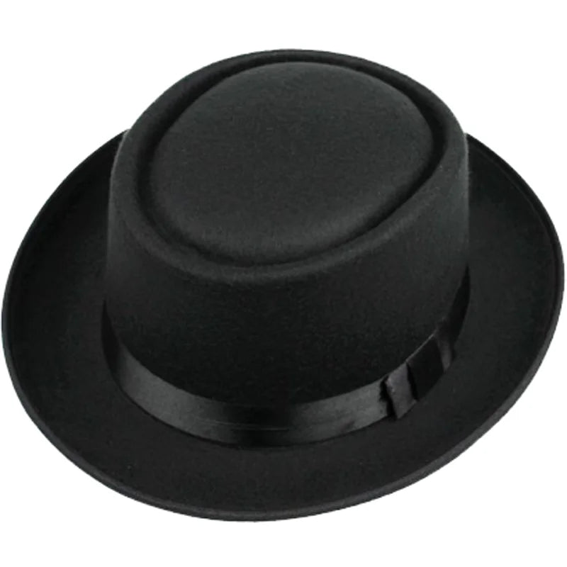 Vintage Style Wool Felt Trilby Hat Classic Jazz Retro Fedora Panama Hat