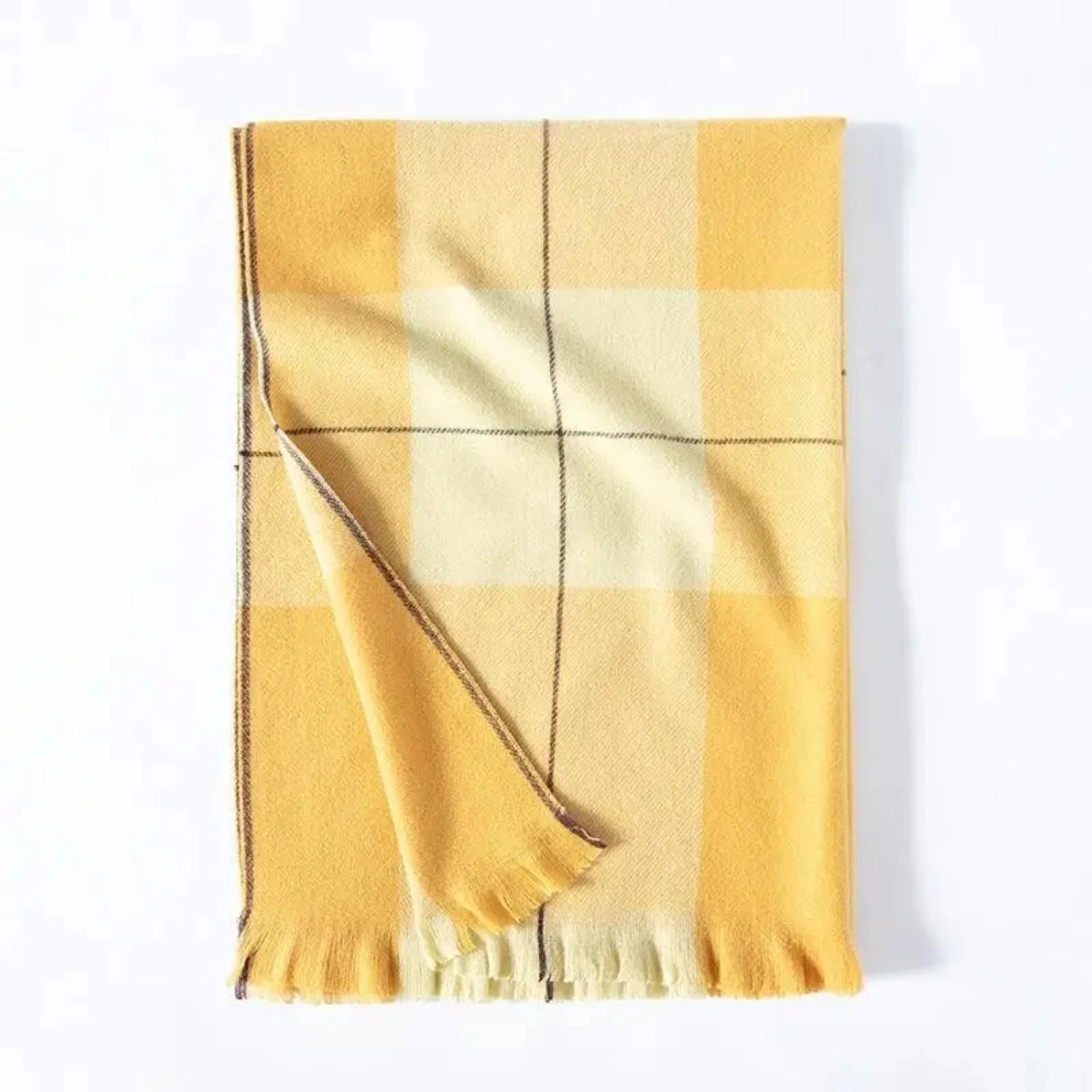 Women's Winter Plaid Scarf Shawl - Thick, Warm Fashion Scarf made with Imitation Cashmere