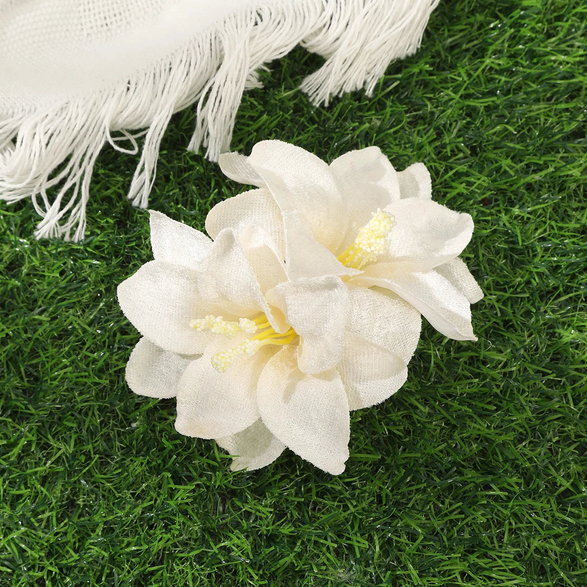 Orchid Flowers Hair Clips Bohemian Small Hairpin Barrette Beach Wedding Flower Women Holiday Hair Clip Hair Accessories