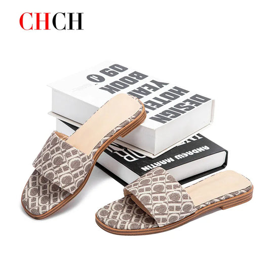 Classic Simple Design Wearable Comfortable Anti-slip Sole Letter Printed Slippers Seasonal