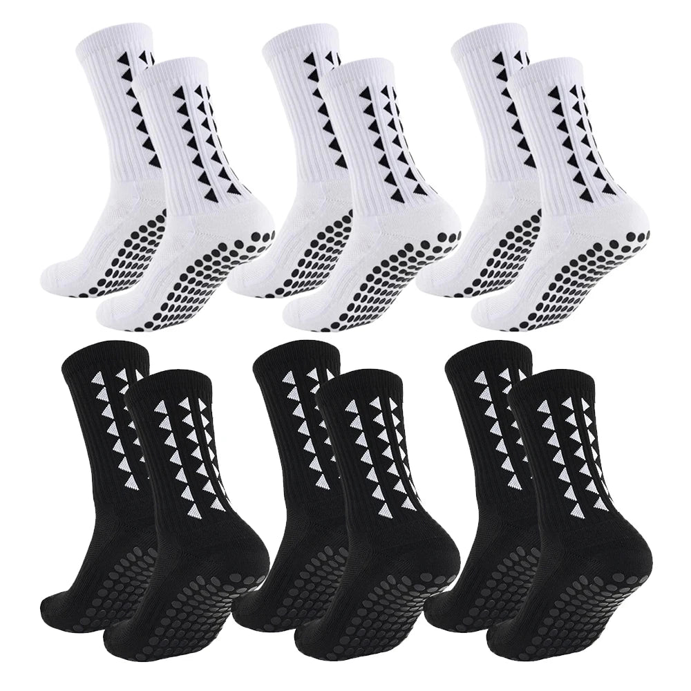 6Pairs men/women football grip socks towel bottom sport socks rugby soccer cycling running Exercise athletic socks