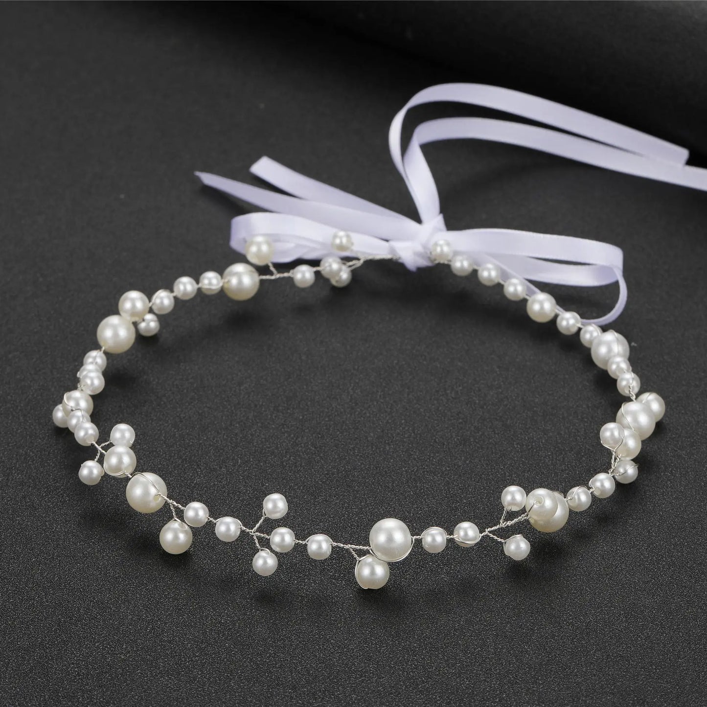 Elegant Women Hair Accessories  Headband Crystal Pearl Hairband Head Ornament Ladies  Hair Jewelry