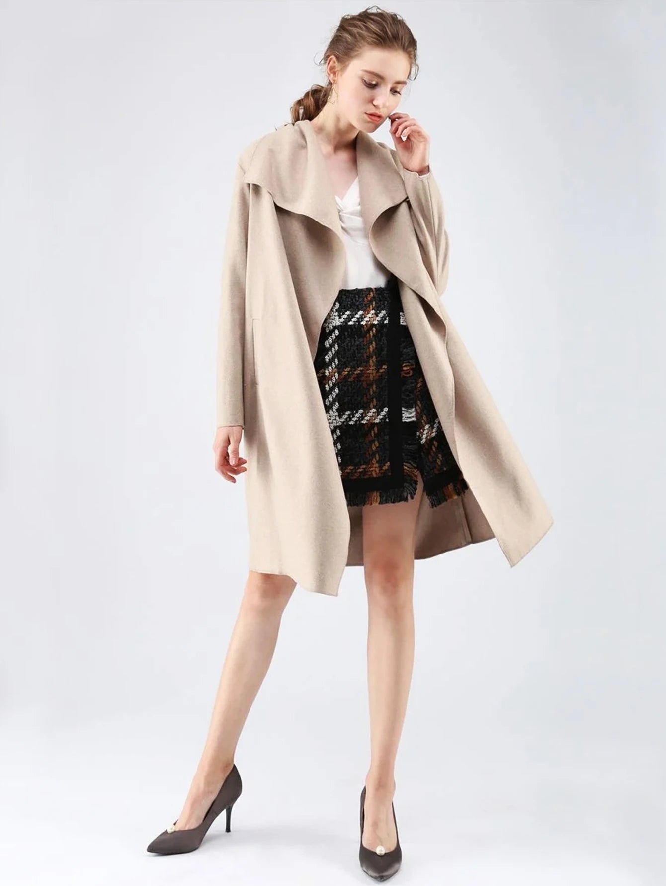 Long Sleeve Solid Coat Fashion and Comfortable European and American Versatile Casual