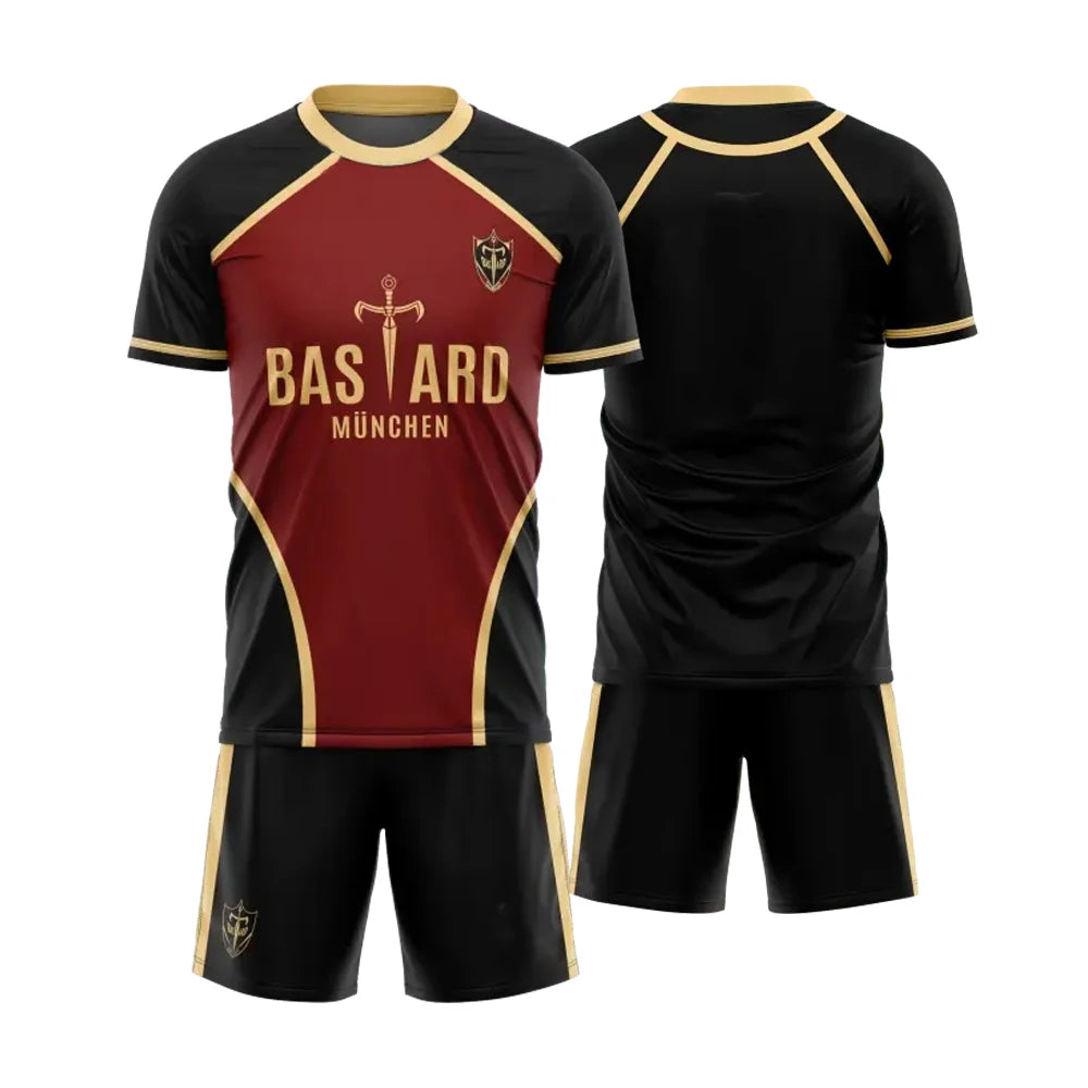 3D printed men's football short sleeved shorts set, comfortable street sportswear,  summer short sleeved top