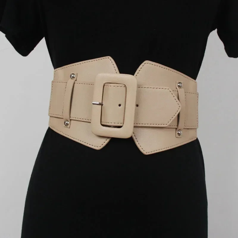 Wide Corset Belt High Quality Brow Big Waistband No Pin Accessories