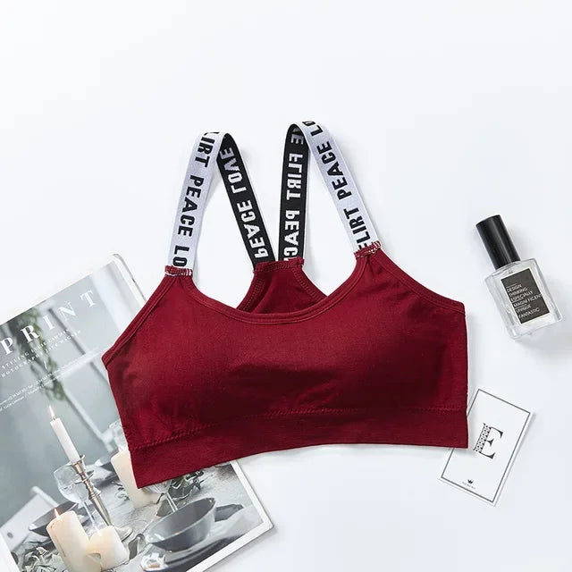 Push Up Bra Fitness Seamless Bra With Pad Strappy Back