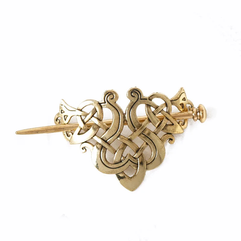 Women Celtic Hair Slide Hairpins Viking Celtic Hair Clips Celtic Knot Hair Stick Metal Hair Barrette Hair Pin Retro Hair Accessories