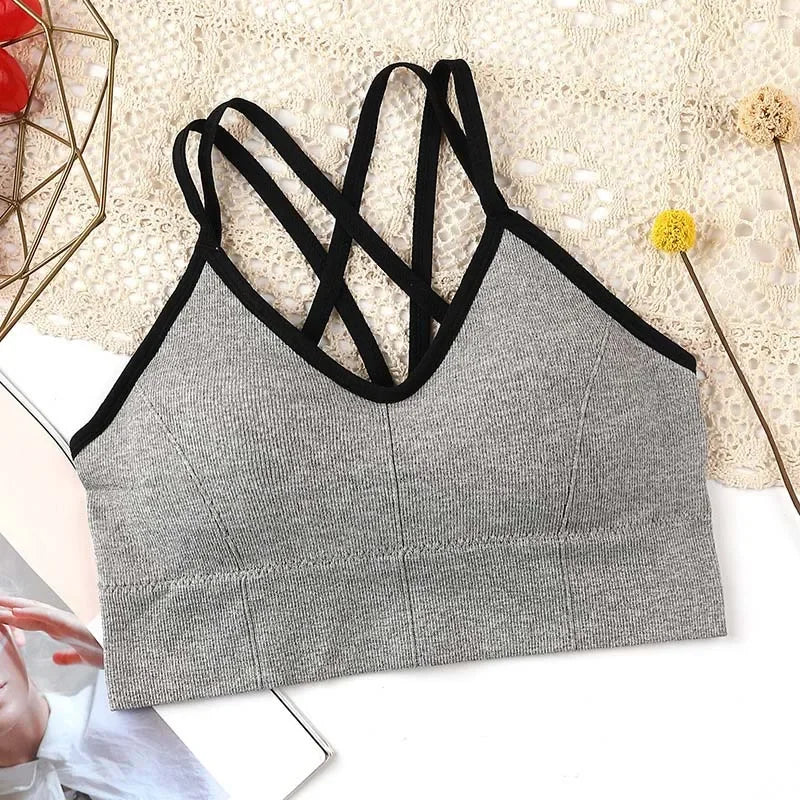 Sports Bra Fitness Top Seamless Running Yoga Gym Crop Top Push Up Sport Bra