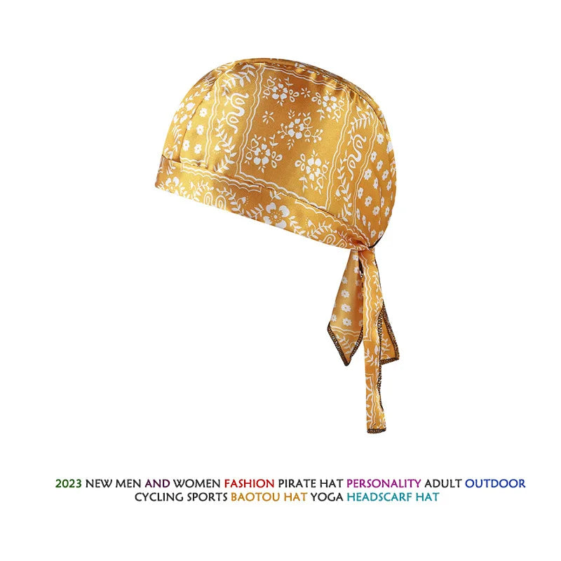 Pirate Hat Camouflage Headband Summer Handkerchief Head  Cycling Hood Sun Protection Sports Breathable Printed Headscarf