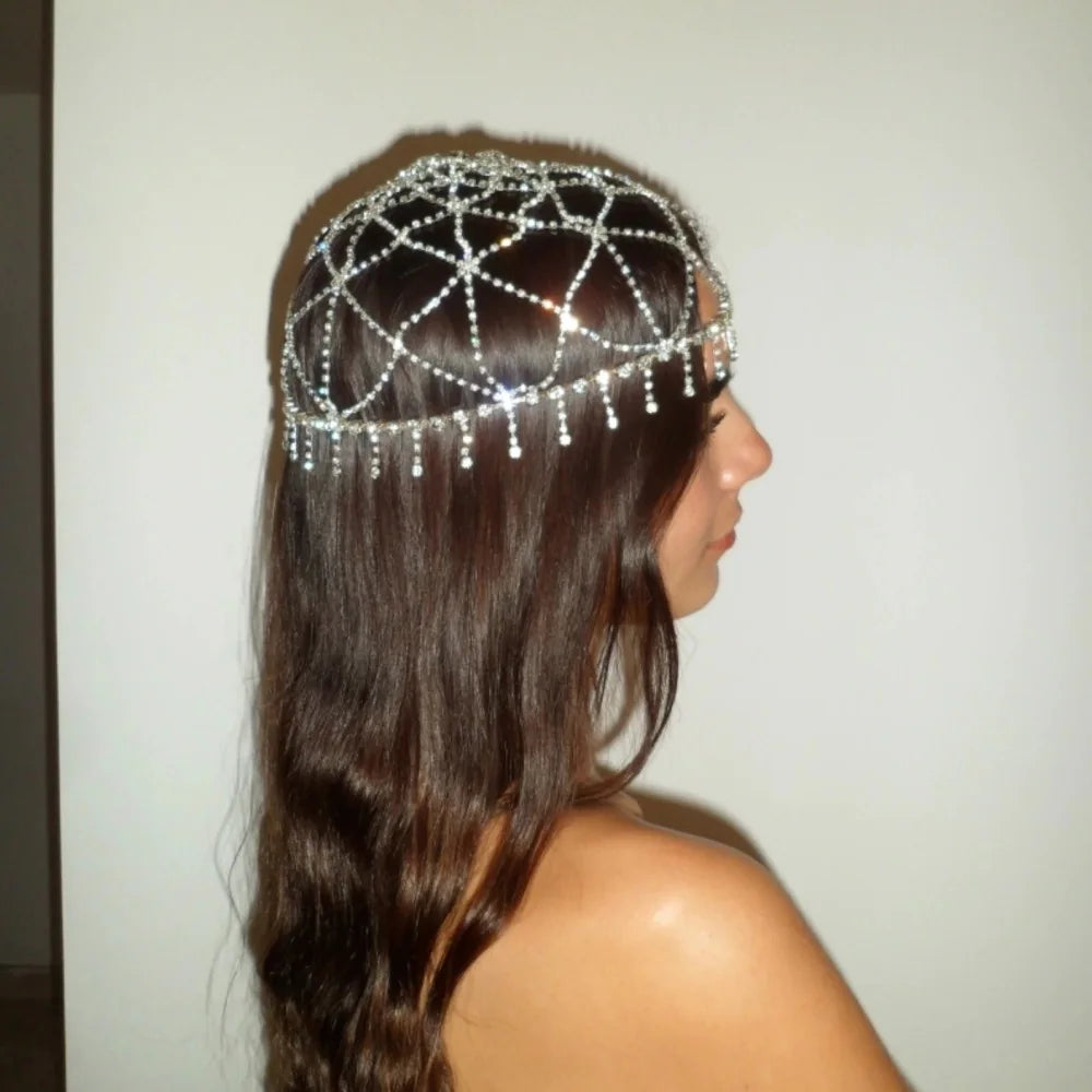 Tassel Headdress Jewelry Handmade Rhinestone  Headbands