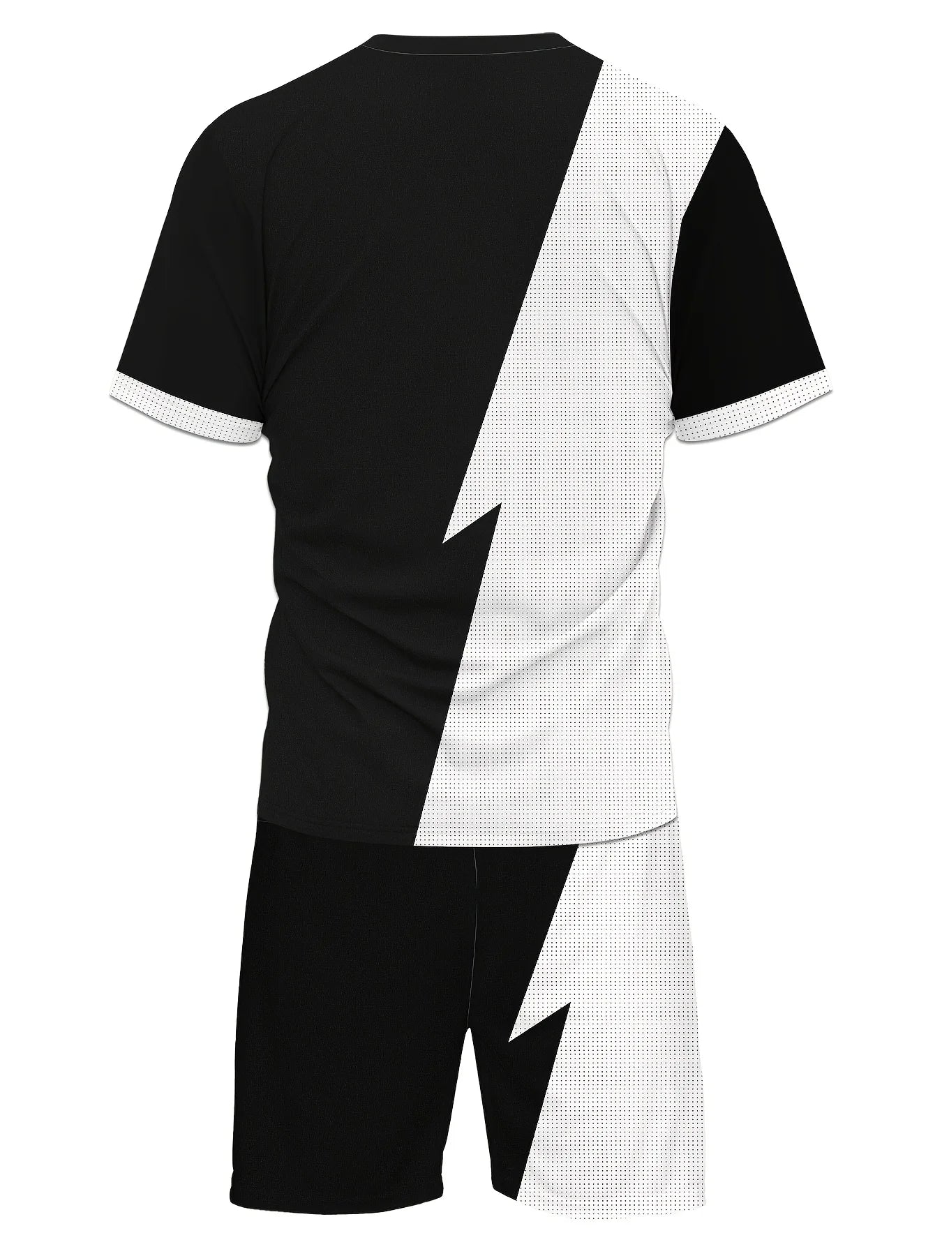 Summer men's short-sleeved T-shirt + shorts set, casual sportswear breathable outdoor casual men's T-shirt set for summer