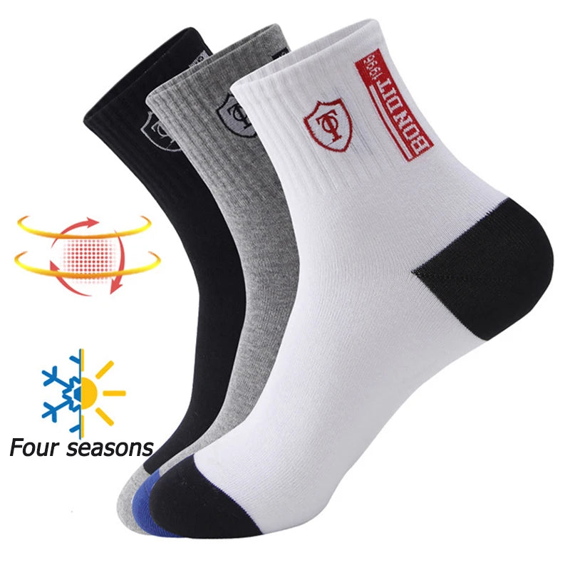 5 Pairs  Mens Sports Socks Summer Leisure Sweat Absorbent Comfortable Thin Breathable Basketball
