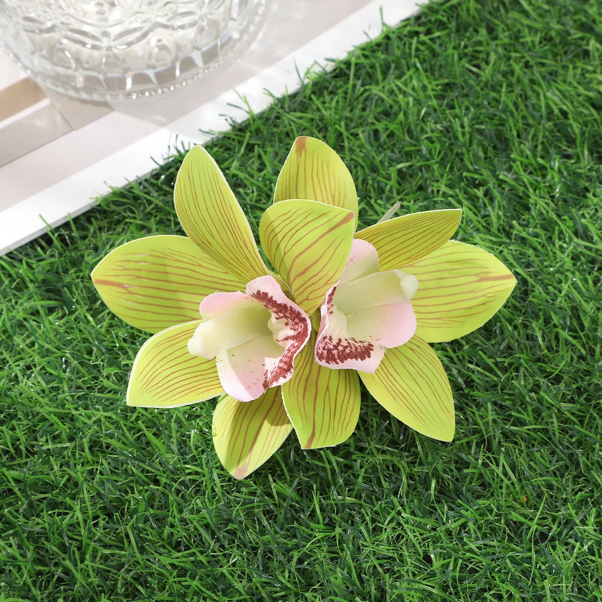 Orchid Flowers Hair Clips Bohemian Small Hairpin Barrette Beach Wedding Flower Women Holiday Hair Clip Hair Accessories