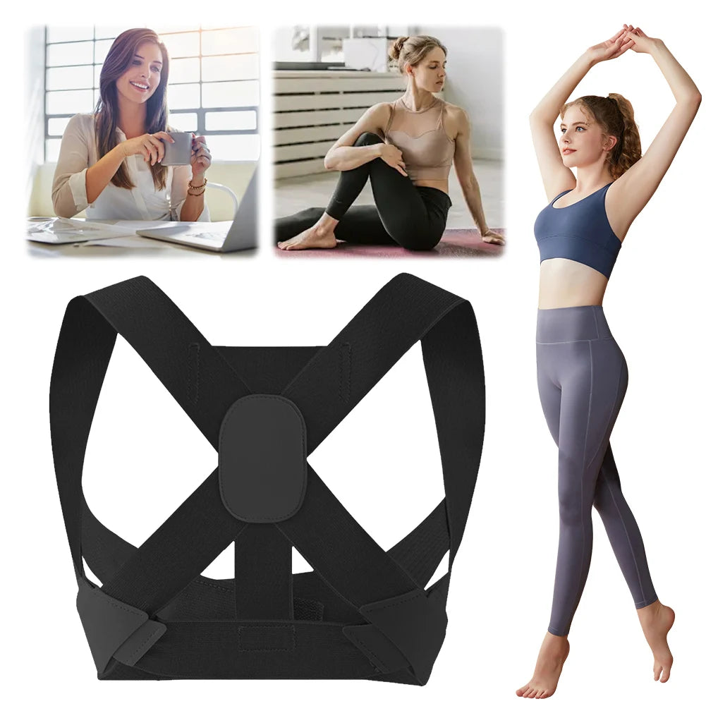Adjustable Posture Corrector Brace for Women Back Straightener Invisible Adjustable Upper Back Brace for Lumbar Shoulder Spine