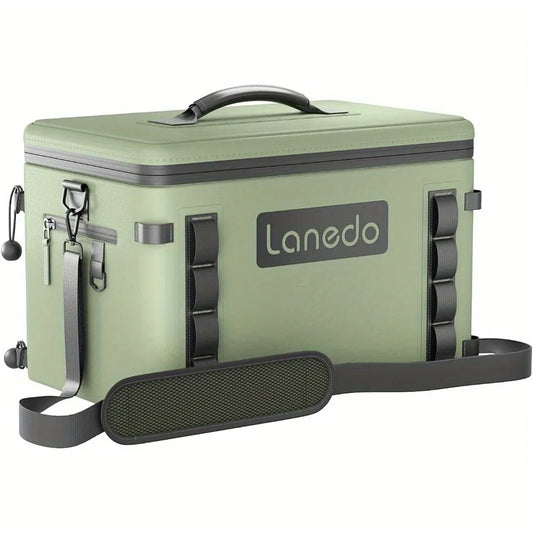Soft Cooler 36 Can 25 Bottles, Insulated Bag Portable Ice Chest Box Floating Cooler Leak-Proof (Green)
