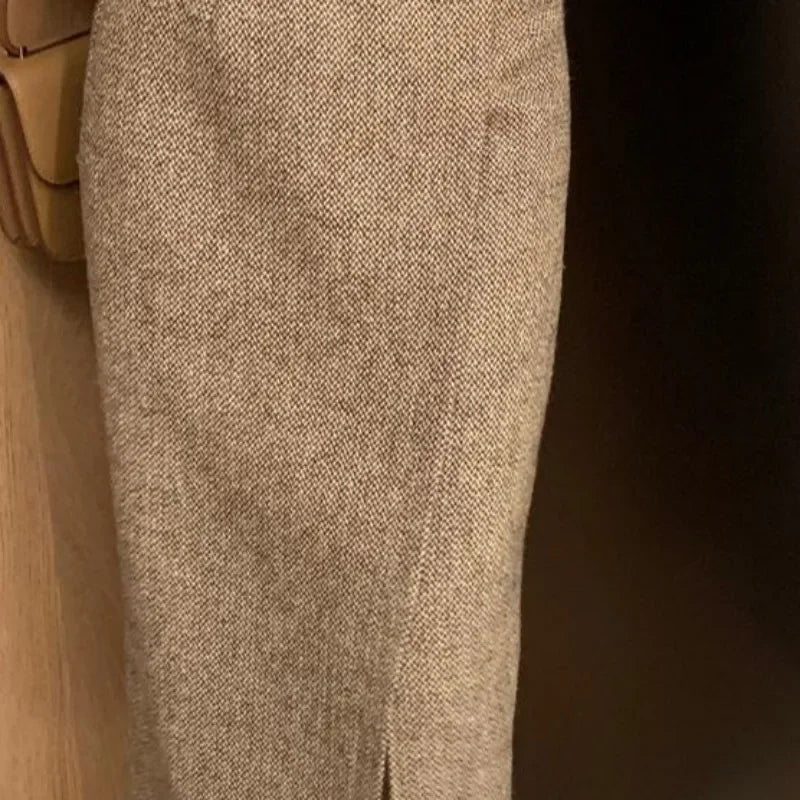 Autumn Winter Solid Simple Retro Long Skirt