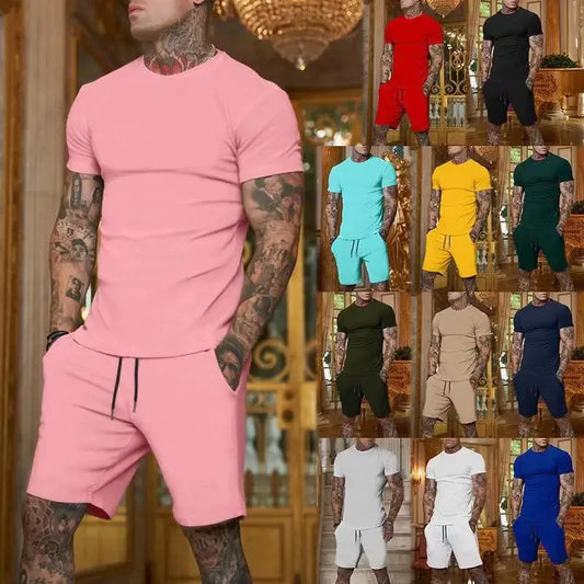 Men's two-piece sports suit shorts casual fashion summer hot item
