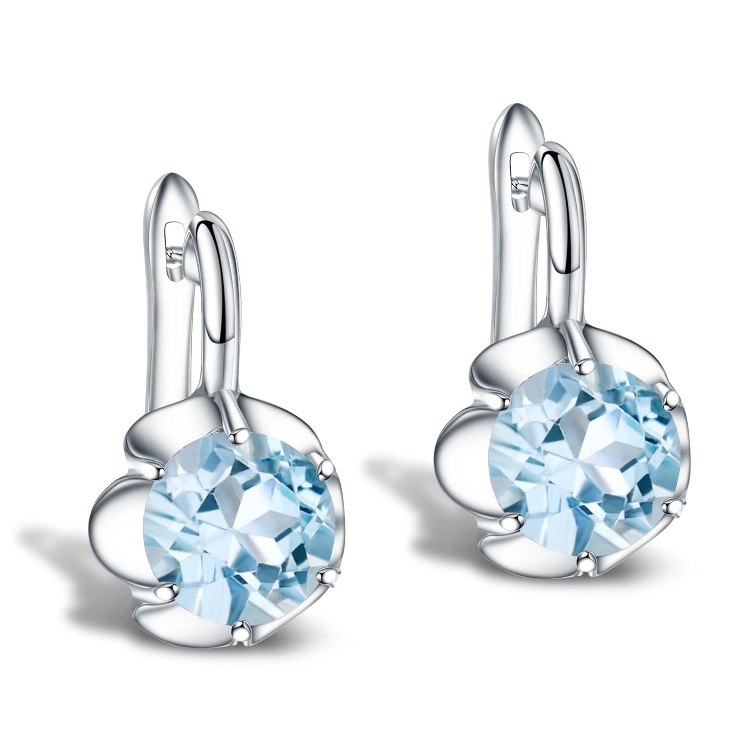 Pure 925 Sterling Silver Fine Jewelry Oval 5.47Ct Natural Green Amethyst Birthstone Stud Earrings For Women