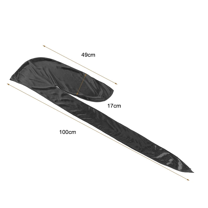 Unisex Silky Long Tail Durag Pirate Hat Turban Fashion Headwraps Cap Bandana Women Men Headwear Caps