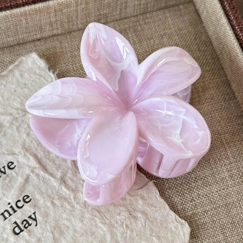 Flower Grip Fresh and Sweet Egg Flower Back of Head Disc Hair Shark Clip Hair Ornament