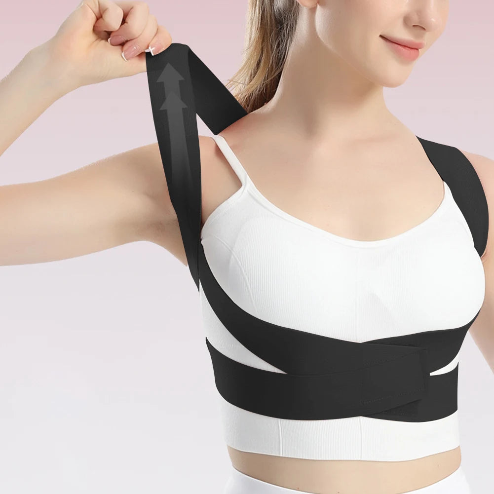 Adjustable Posture Corrector Brace for Women Back Straightener Invisible Adjustable Upper Back Brace for Lumbar Shoulder Spine