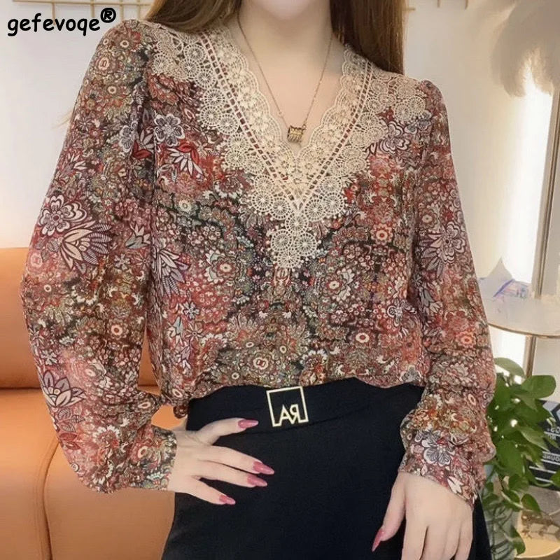 Casual Print Lace