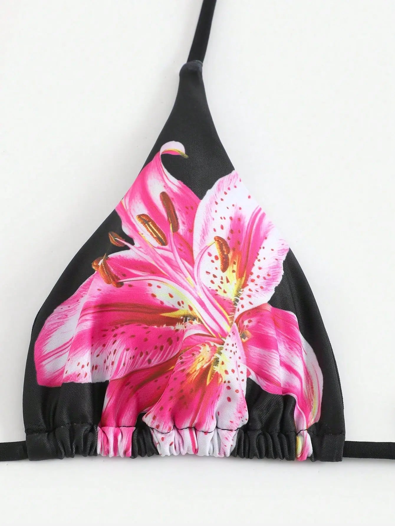 Flower Print Bikini Set Women's High Waist Long Skirt 3 Piece Swimsuit  Mini Triangle Backless Thong Bathing Suit