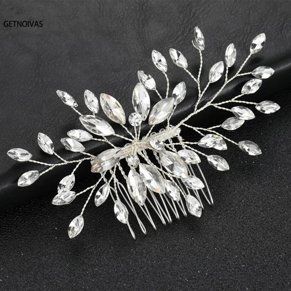 Comb Head Jewelry Bride Hair Clips Headpiece Crystal Women Bridal Hair Accessories Women Hair Ornaments