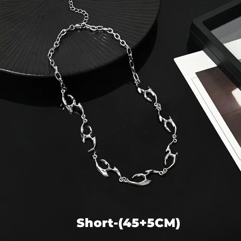 Trend Irregular Titanium Steel Necklace For Man Luxury Collar Chain Unisex Jewelry Street Hip Hop Accessories