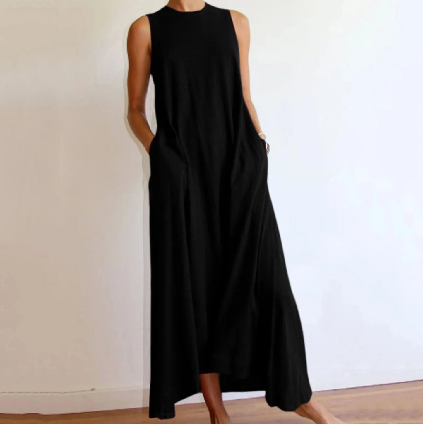 Plus Size Women's Knit Round Neck Dress Large Size  Best Seller Cross-Border