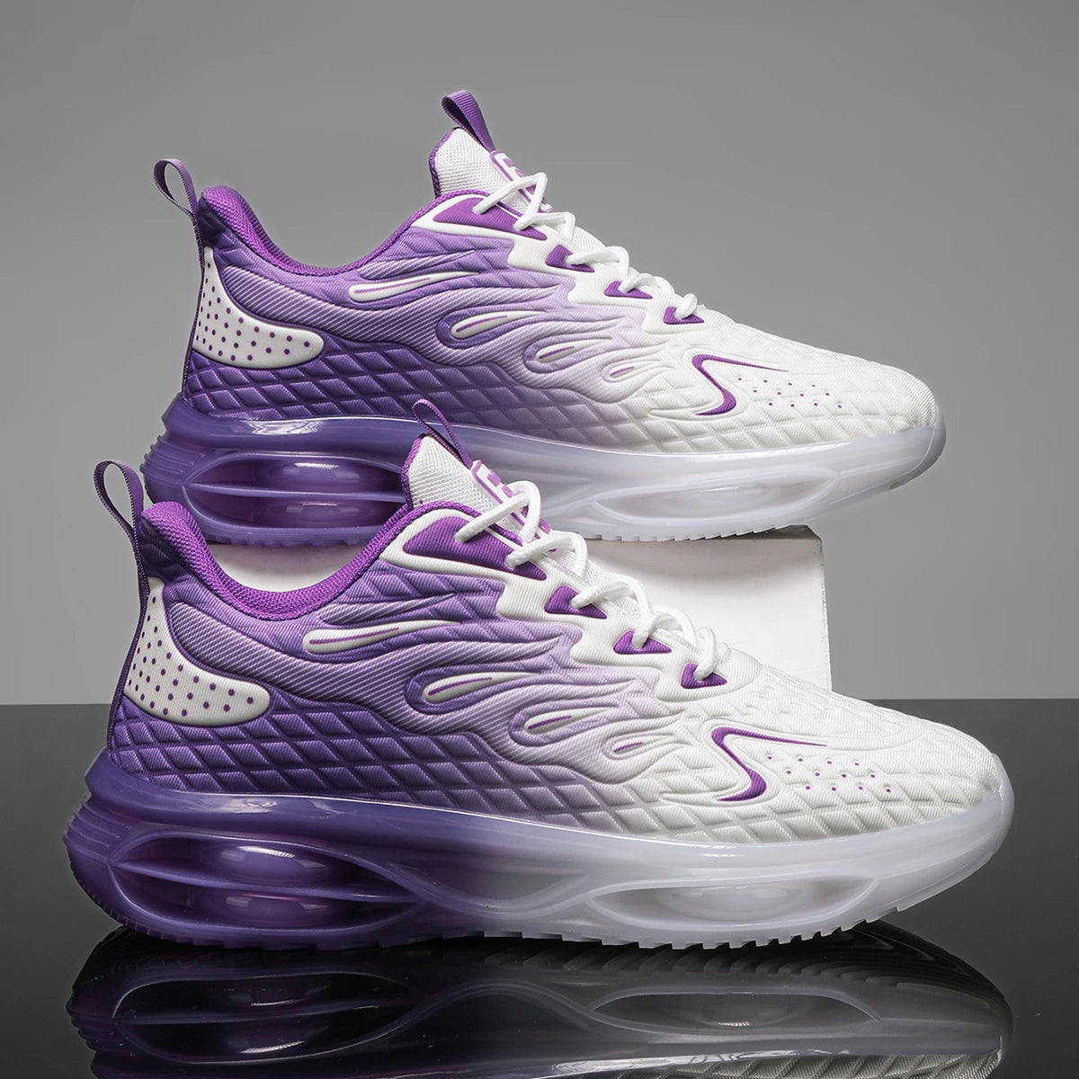 Women's running shoes, lightweight mesh fabric, breathable and comfortable flat soft tennis shoes, air cushioned sports shoes