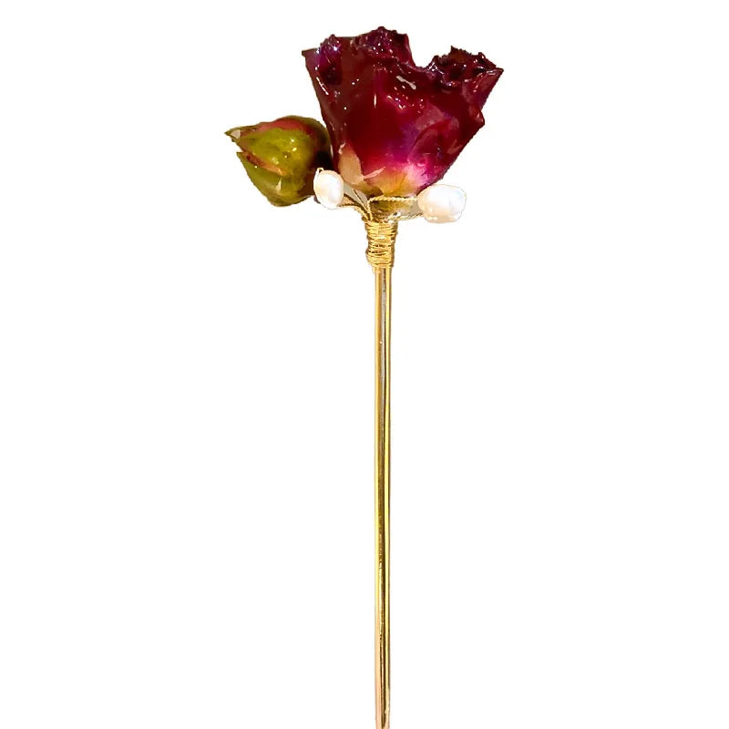 Vintage Rose Pearl Hair sticks for Women  Chinese Style Hairpin Fashion Hairpin Hair Charms Flower Hair Accessories