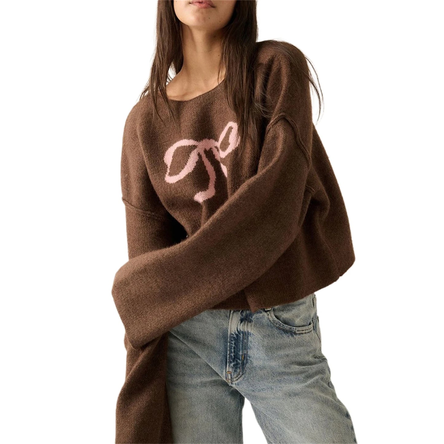 Women s Cable Knit Turtleneck Sweater Cozy Loose Fit Long Sleeve Pullover Casual