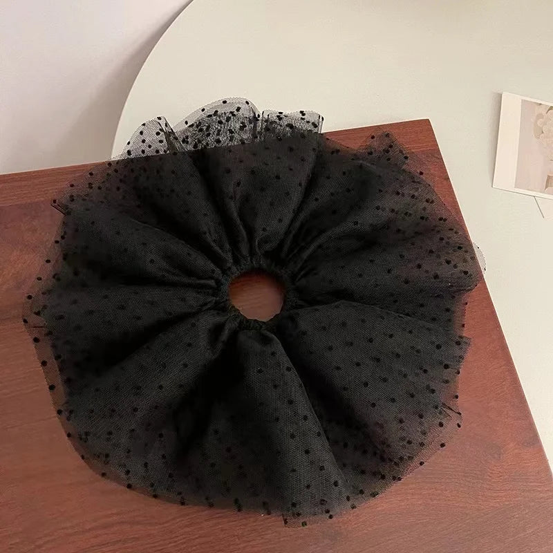Oversized Lace French Hair Scrunchie For Women Elastic Ponytail Holder Headbands Hair Bands Elastic Hair Accessories
