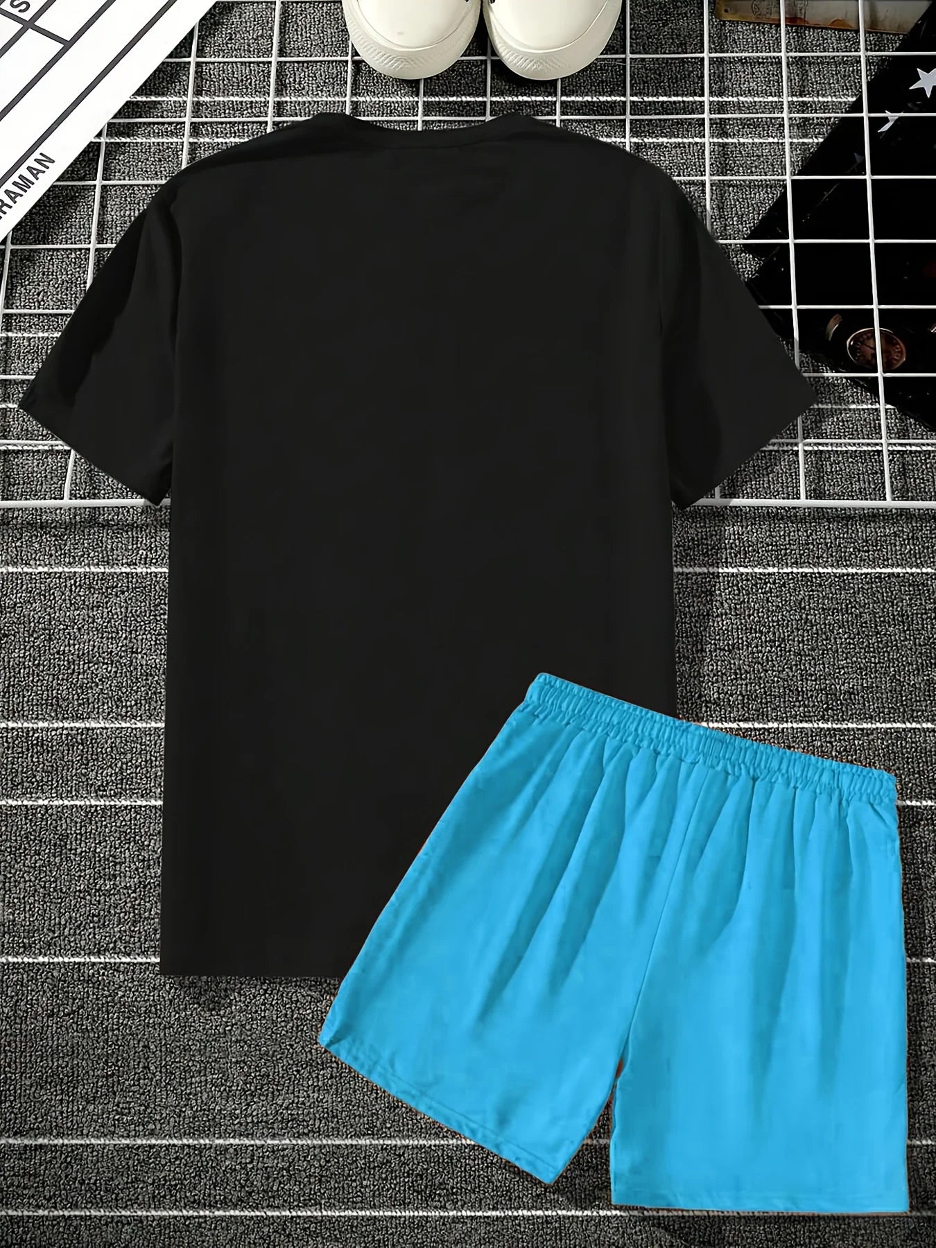 men's suit 3D printed men's fashion short-sleeved T-shirt, dopamine beach casual shorts set, soft and comfortable
