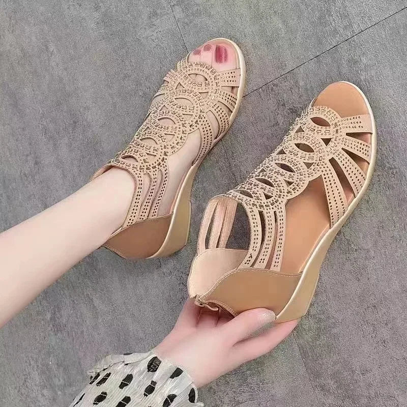 Roman Sandals for Women Summer  Soft Sole Outer Wear Women's Wedge Shoes Fashion Casual Designer Shoes for Women