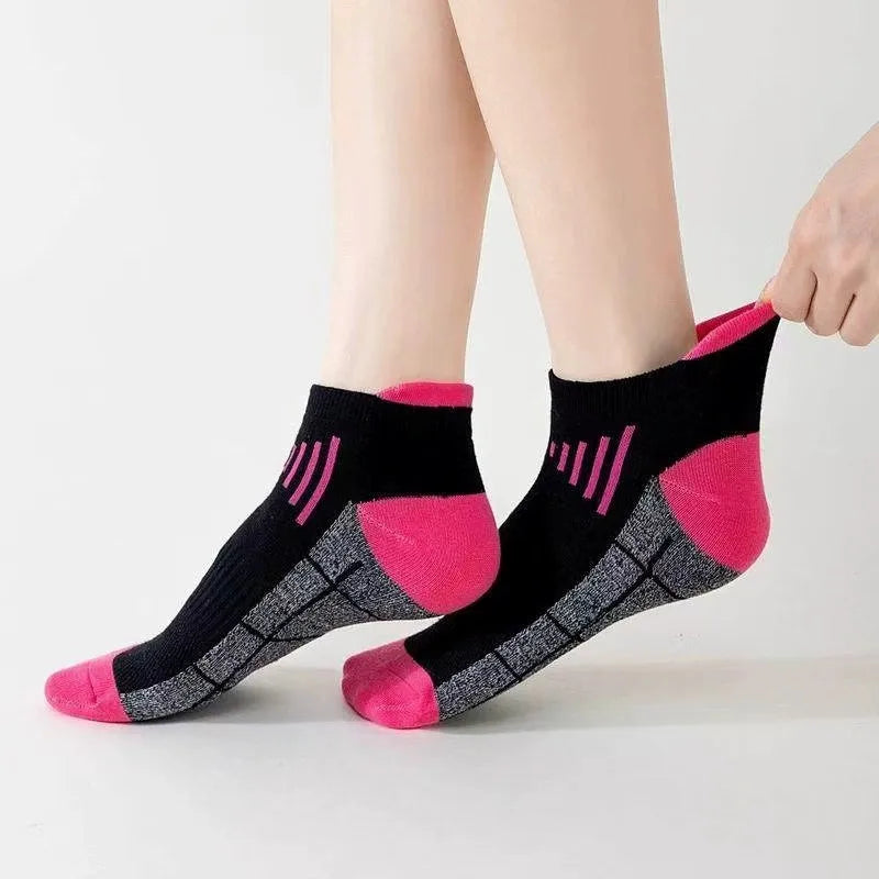 6 Pairs Neutral Knitted Odor Proof Sports Socks Fashionable Stripes Sweat Absorbing Breathable Couple Running Casual Socks