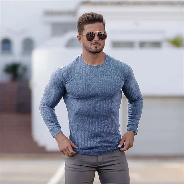 Spring Fashion Hooded Sweaters Men Casual Turtleneck Sweaters Slim Fit Sports Pullover